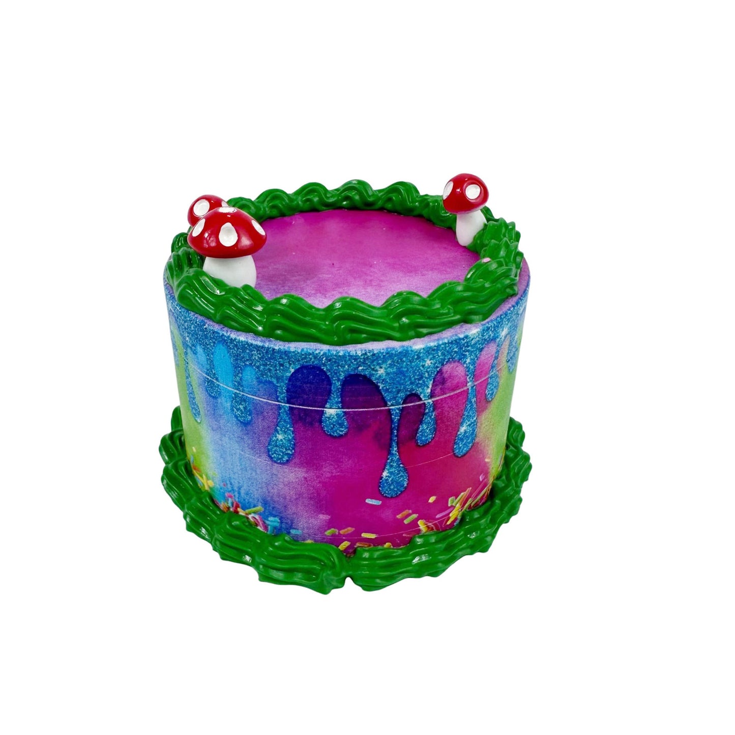 Zinc Alloy Birthday Cake Shape Smoke Eliminator Creative Household Tobacco Spice Grinder