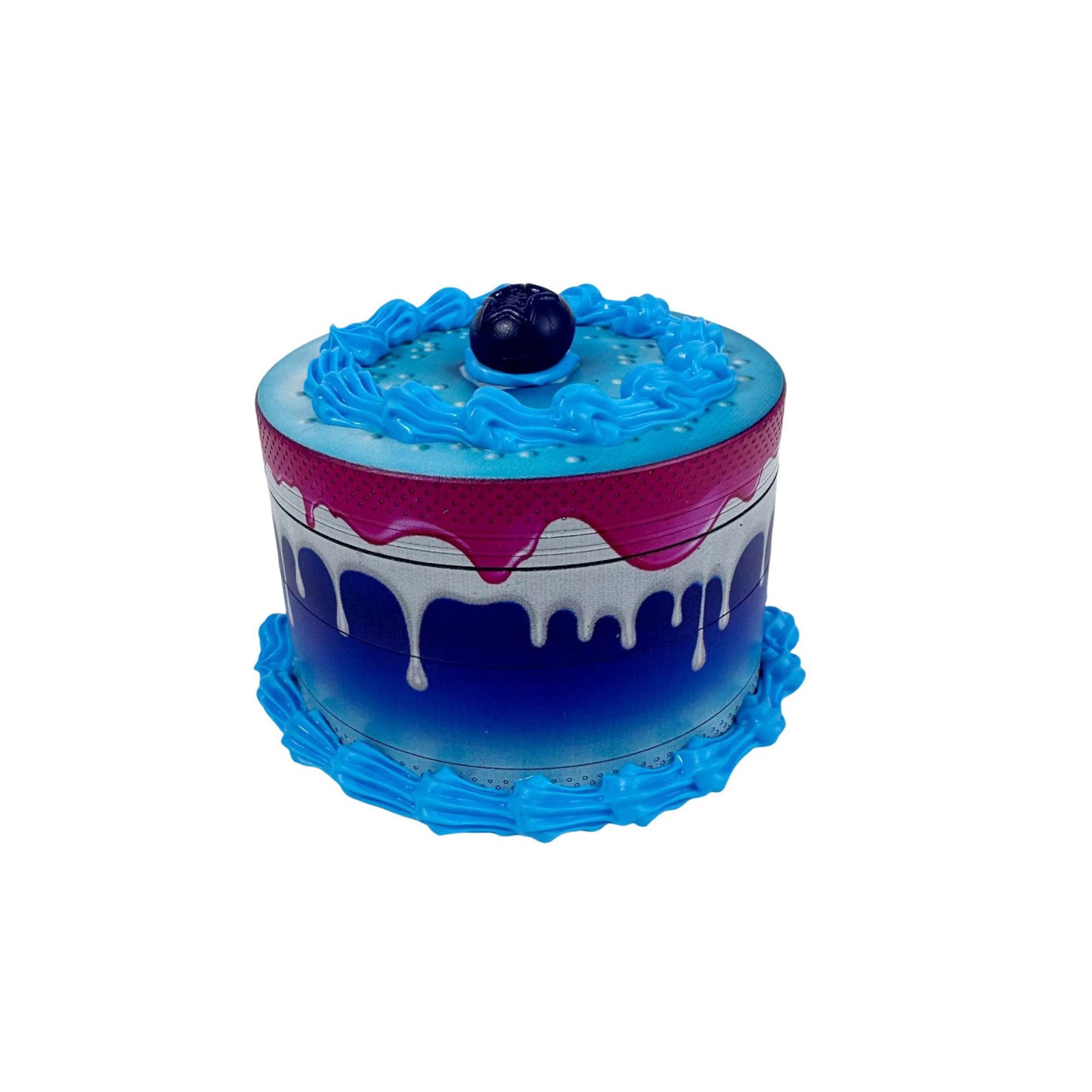 Zinc Alloy Birthday Cake Shape Smoke Eliminator Creative Household Tobacco Spice Grinder