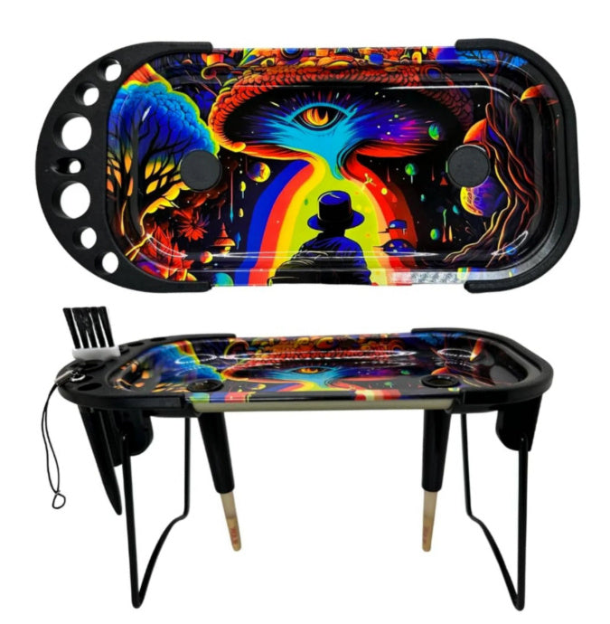 Metal Rolling Tray Cone Loader More Size Pre Rolled Foldable Stand Filler Smoking Accessory