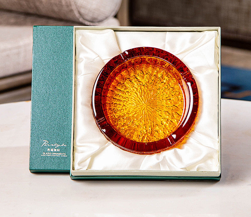 Colorful Glass Ashtray Round Ashtray Ornaments