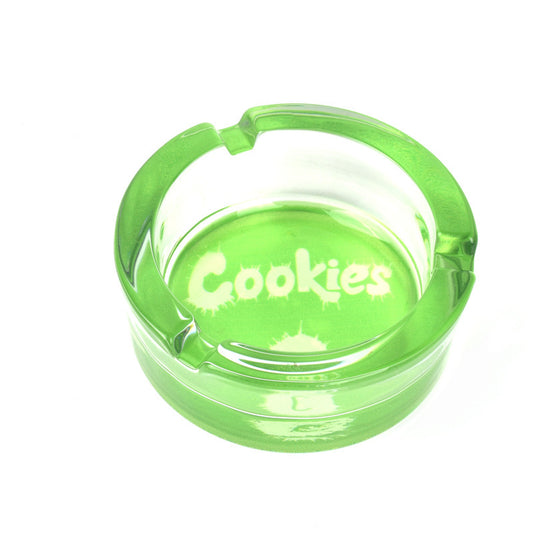New Cookies Printed Luminous Ashtray Cartoon Pattern Household Ashtray 85Mm Glass Ashtray